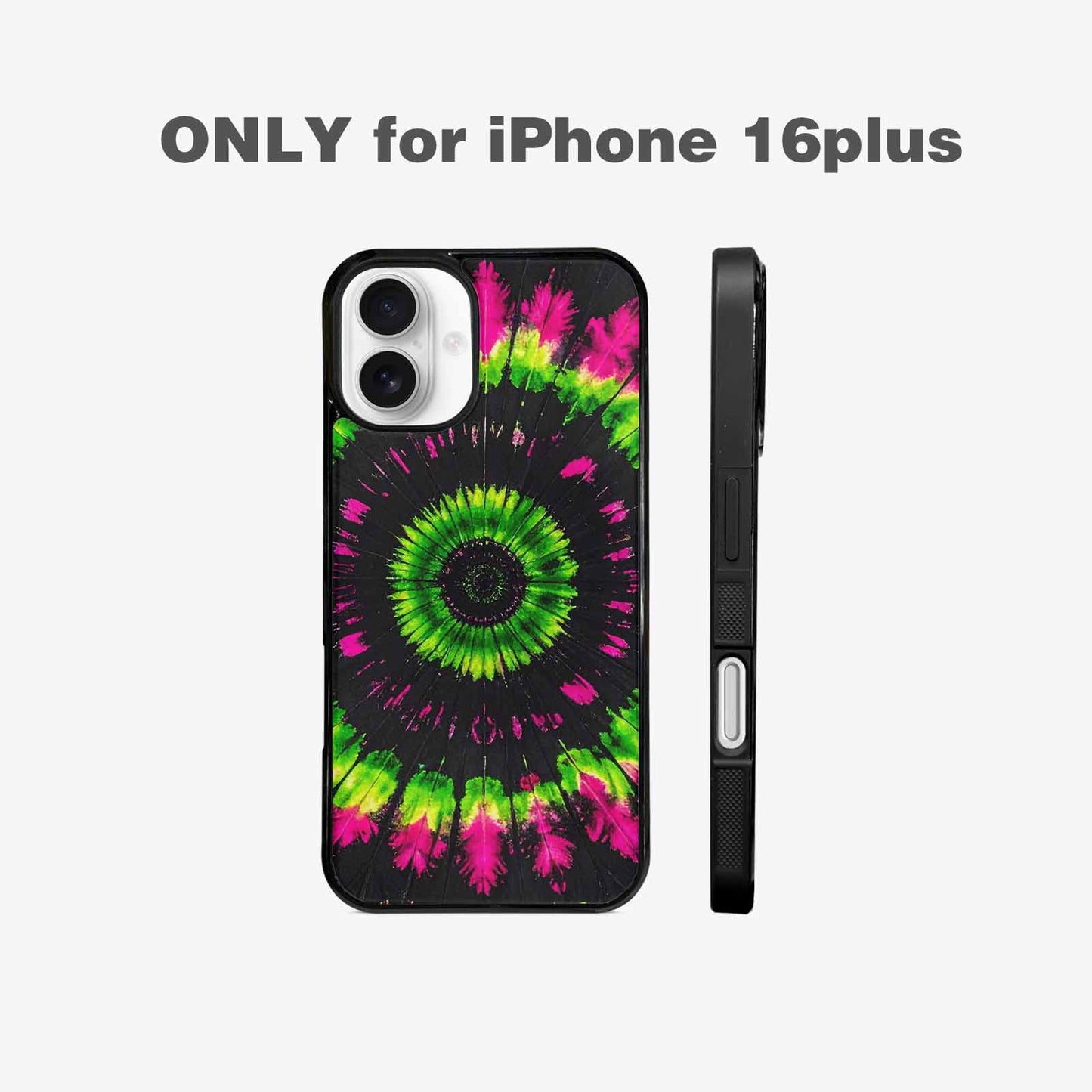 iPhone 16 Plus Case — Acid Wash Tie Dye Pattern High, Custom Designed Case Cover