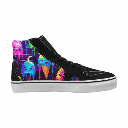 MEN'S Ice Cream Monsters  High Top Canvas Y2K Custom Shoes