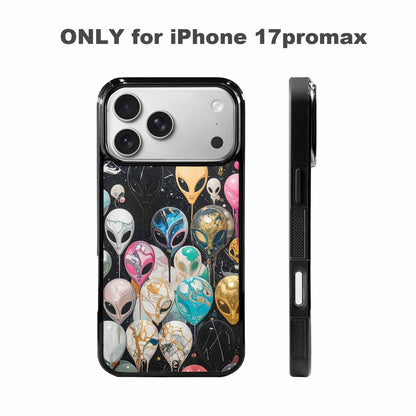 iPhone 17 Pro Max Case — Aliens Marblealiens Pattern Alien Scifi, Custom Made Phone Cover