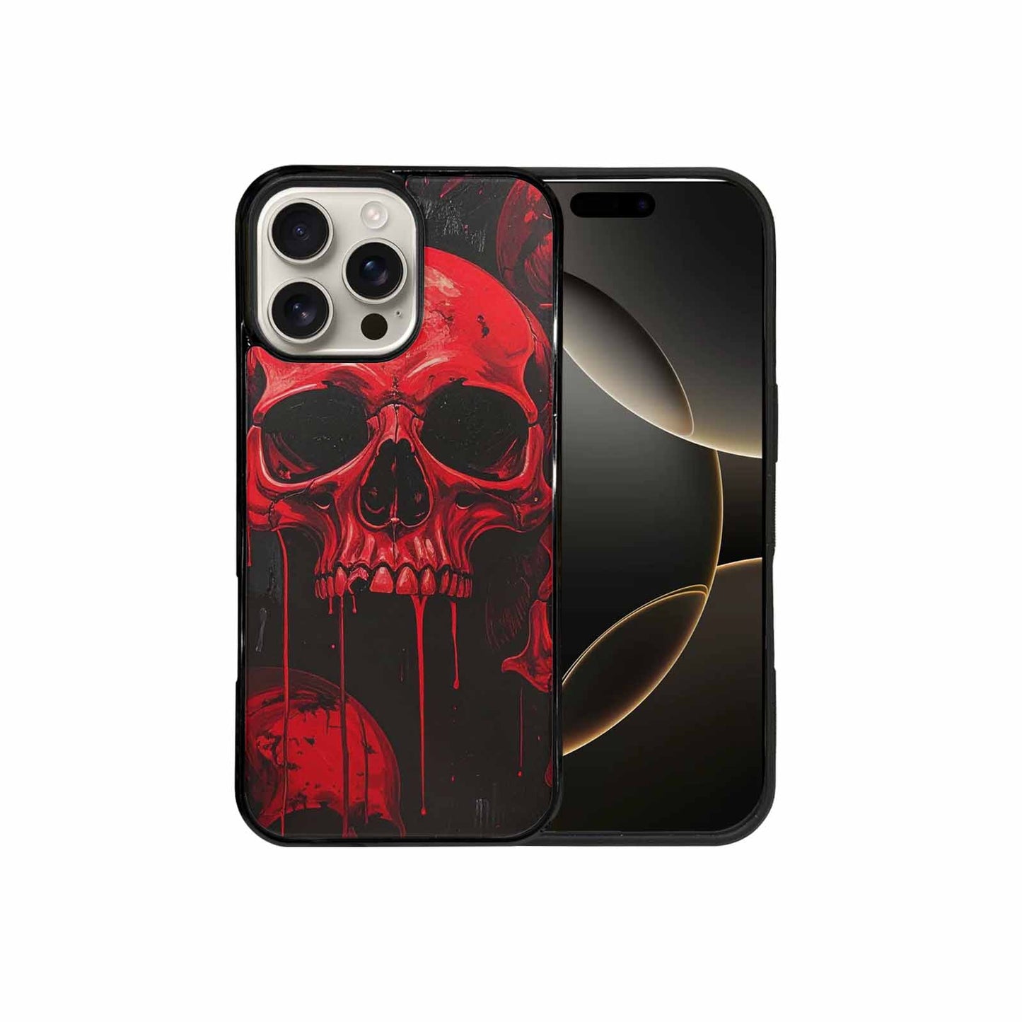 iPhone 16 Pro Max Case — 1000\'s Of Skulls Overlapping Eachother Everywhere, Custom Made Phone Cover