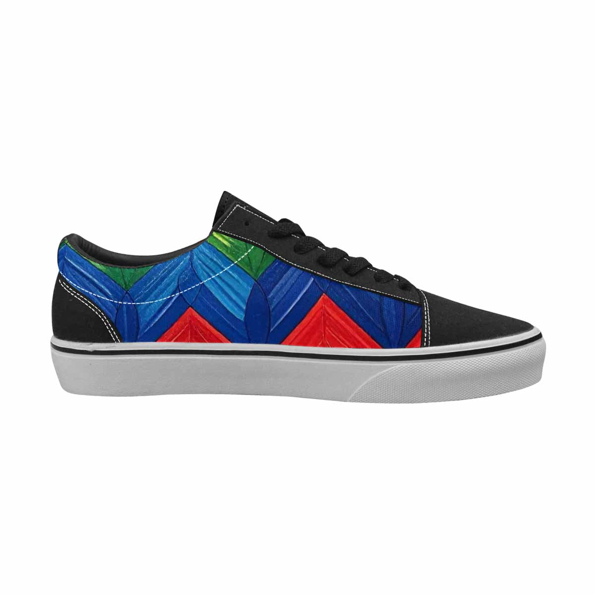 MEN'S Rainbow Pride Flag Canvas Lace-Up Neon Fantasy Custom Shoes