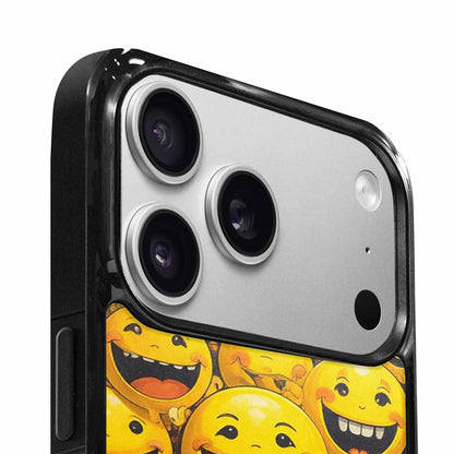 iPhone 17 Pro Max Case — Melting Moon Smiley Red Original Art, Customized Protective Case