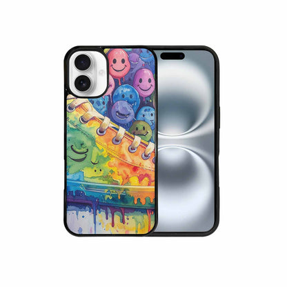 iPhone 16 Plus Case — Smiley Facessmiley Faces Tie D, Custom Printed Phone Case