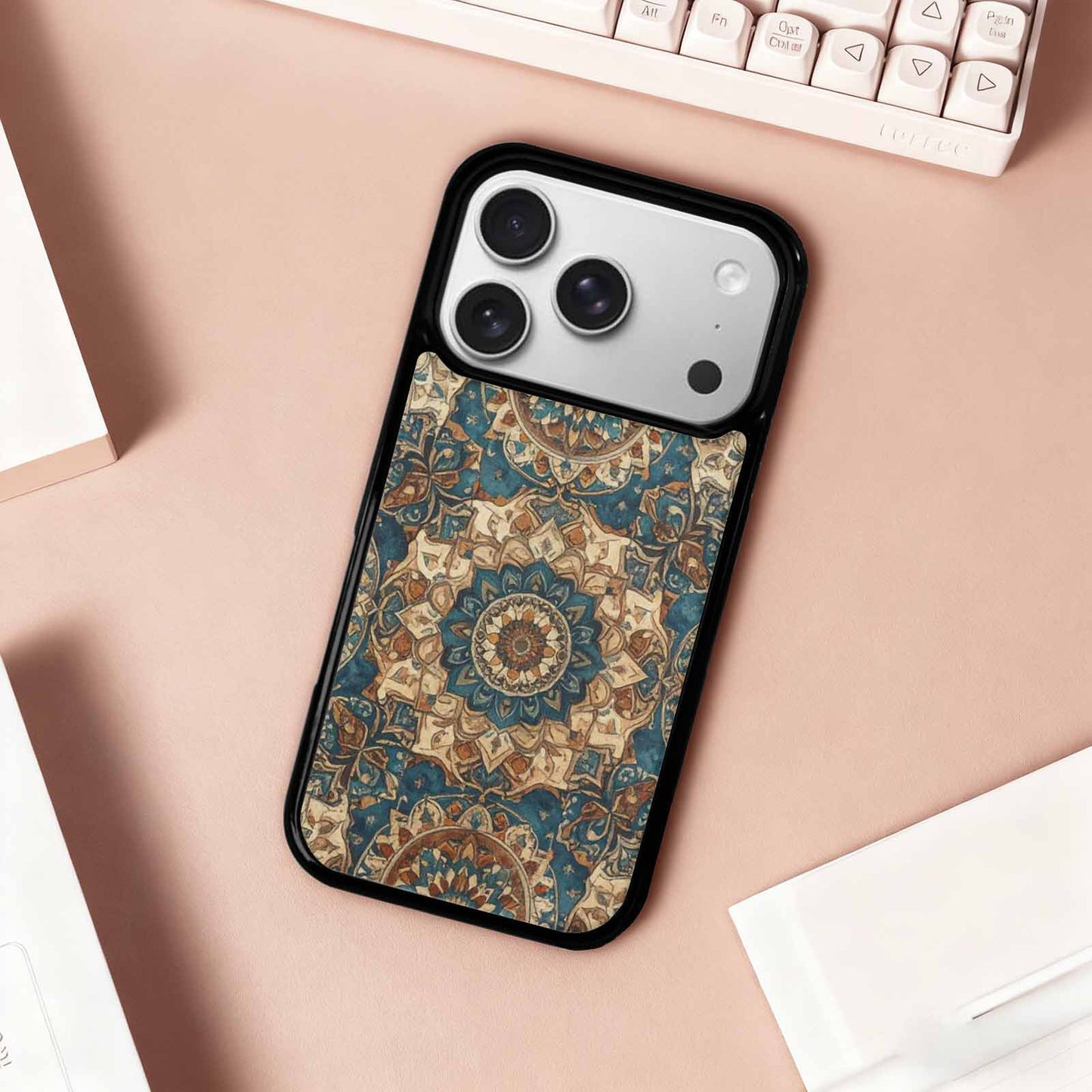 iPhone 17 Pro Case — Small Mandala Pattern Randomly Varying Floral, Custom Phone Case