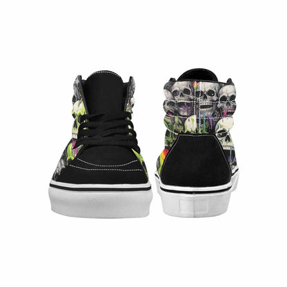 MEN'S Rainbow From Skull S High Top Canvas Grunge Shoes