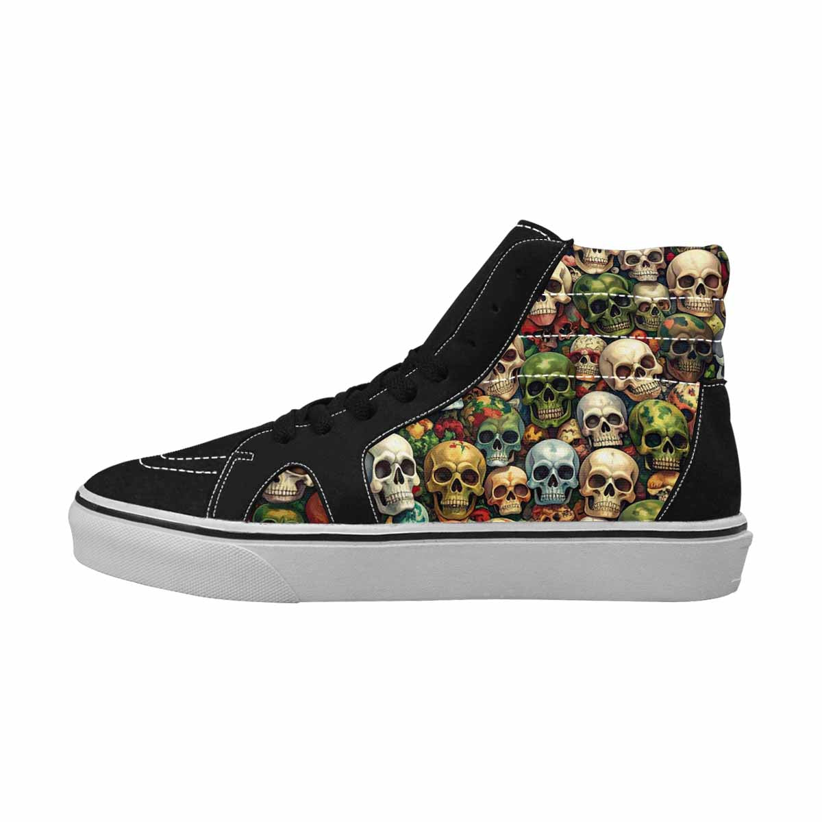 MEN'S Skulls High Top Canvas Cottagecore Sneakers