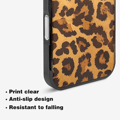 iPhone 16 Case — Classic Leopard Print Warm Golden Tan, Custom Designed Case Cover