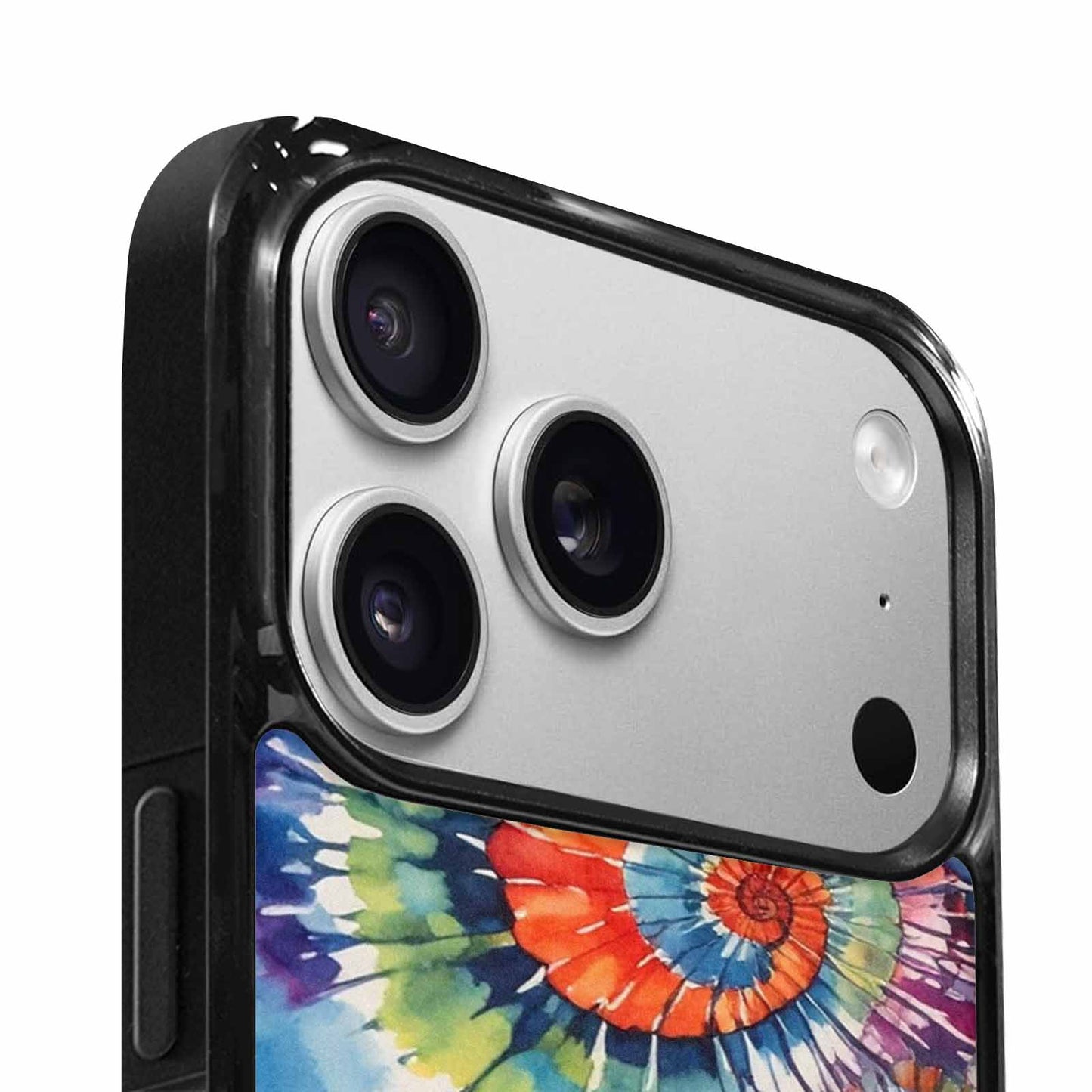 iPhone 17 Pro Max Case — Tie Dye Swirls Black Tie Dye, Custom Printed Phone Case