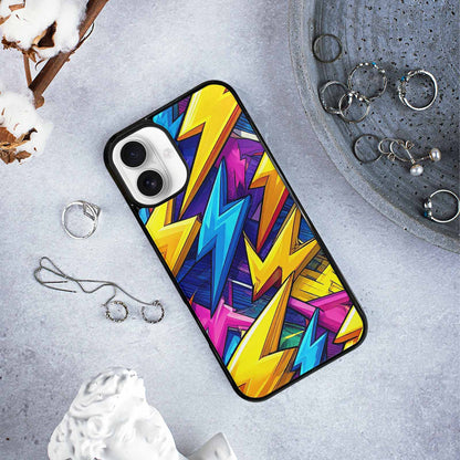 iPhone 16 Plus Case — Lightning Bolt Storm Pattern Hundreds Of, Original Design Phone Case