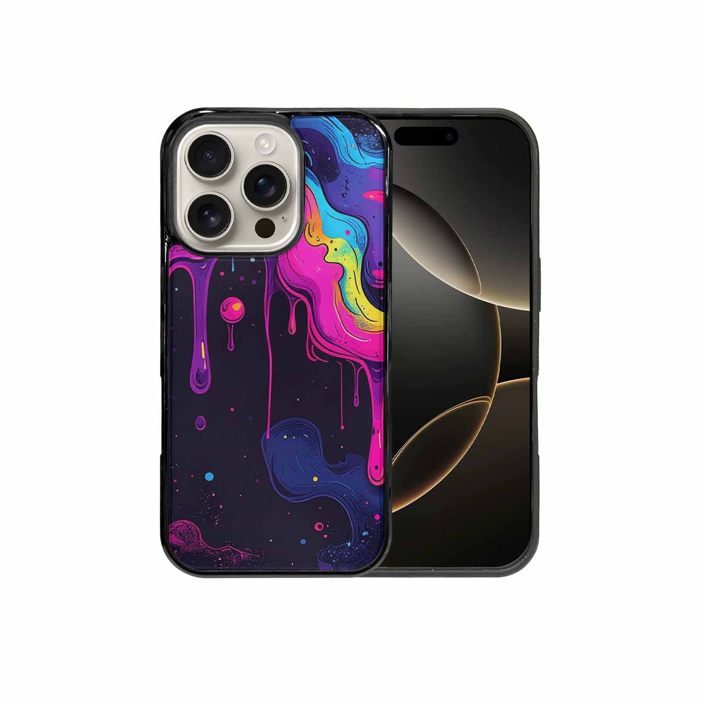 iPhone 16 Pro Case — Rick And Morty Style Art Dripping, Custom Print Case Cover