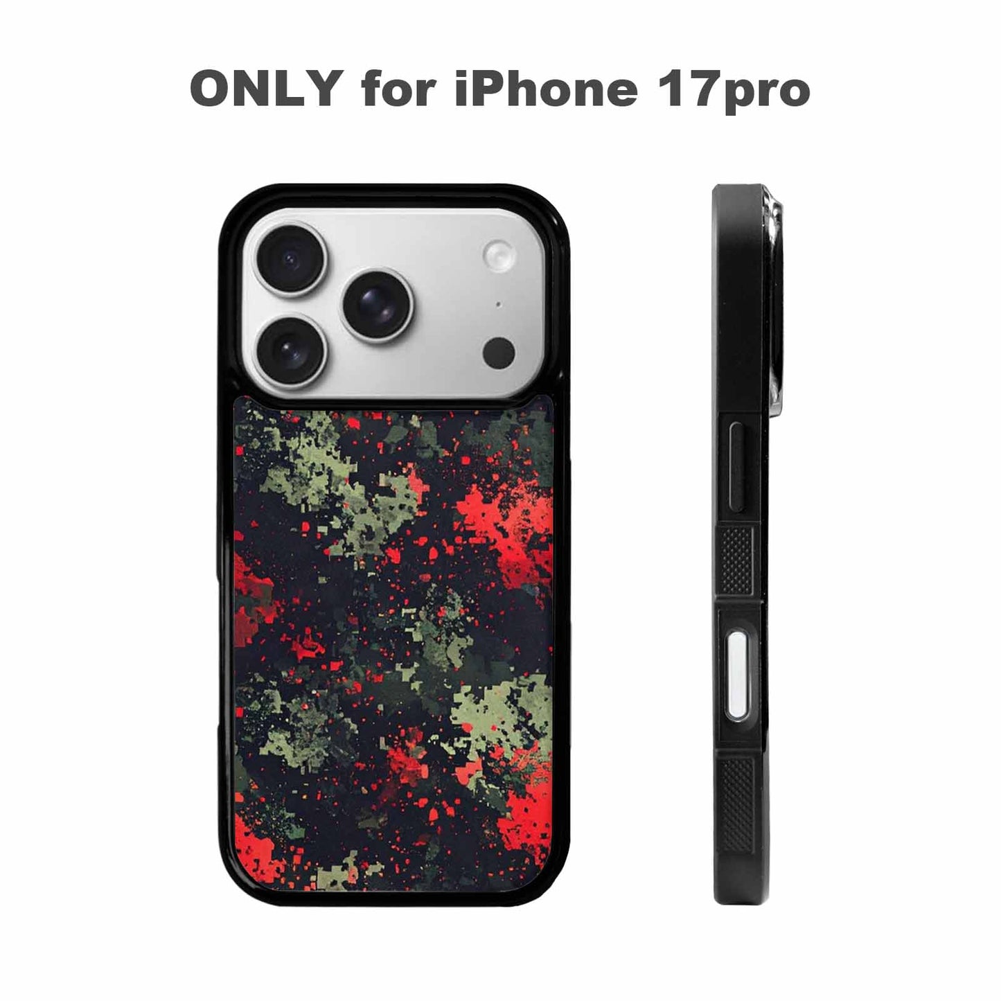 iPhone 17 Pro Case — Small Military Camouflage Blotch Pattern Camo, Custom Phone Case