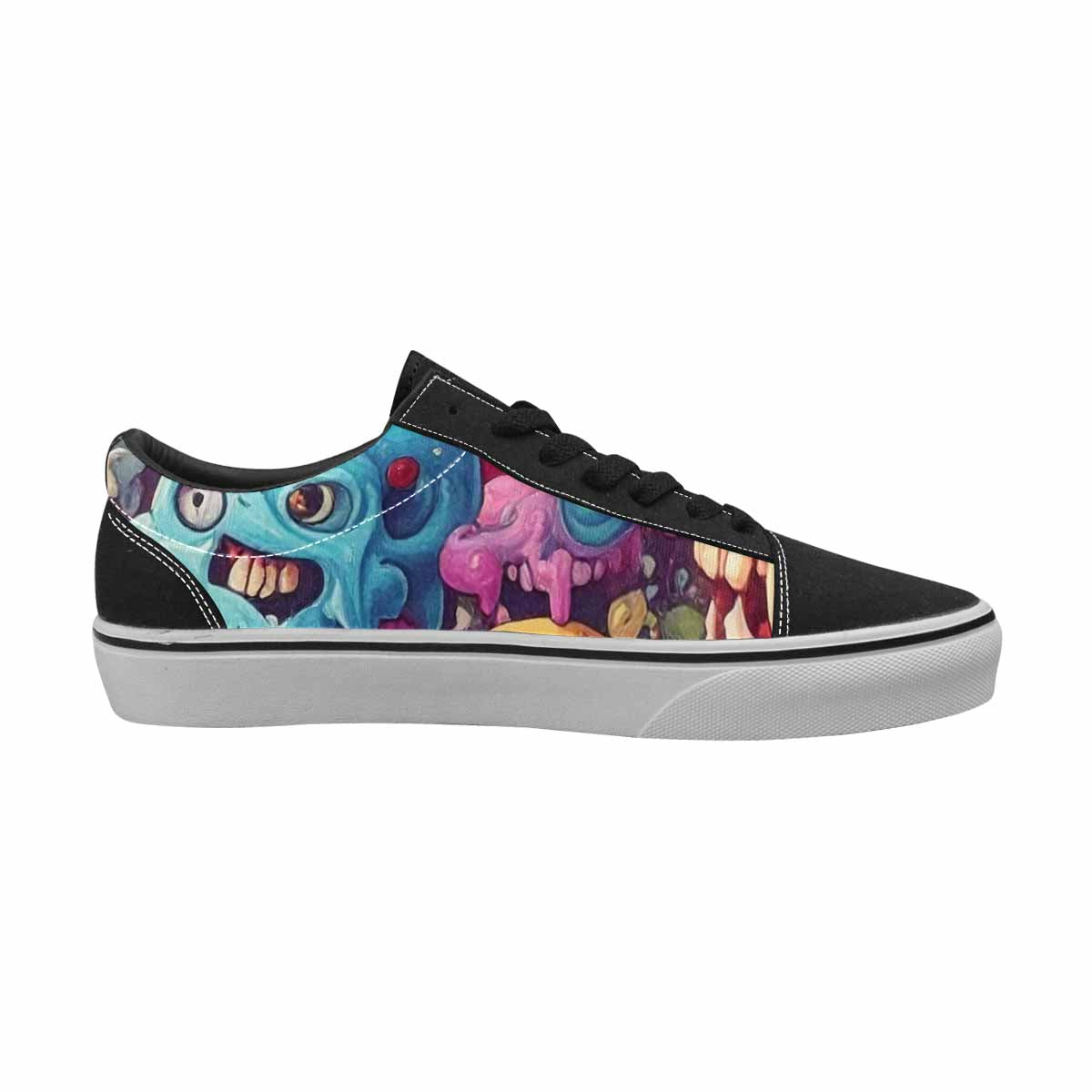 WOMEN'S Ice Cream Monsters  Lace-Up Canvas Grunge Shoes