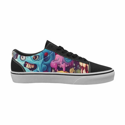 WOMEN'S Ice Cream Monsters  Lace-Up Canvas Grunge Shoes