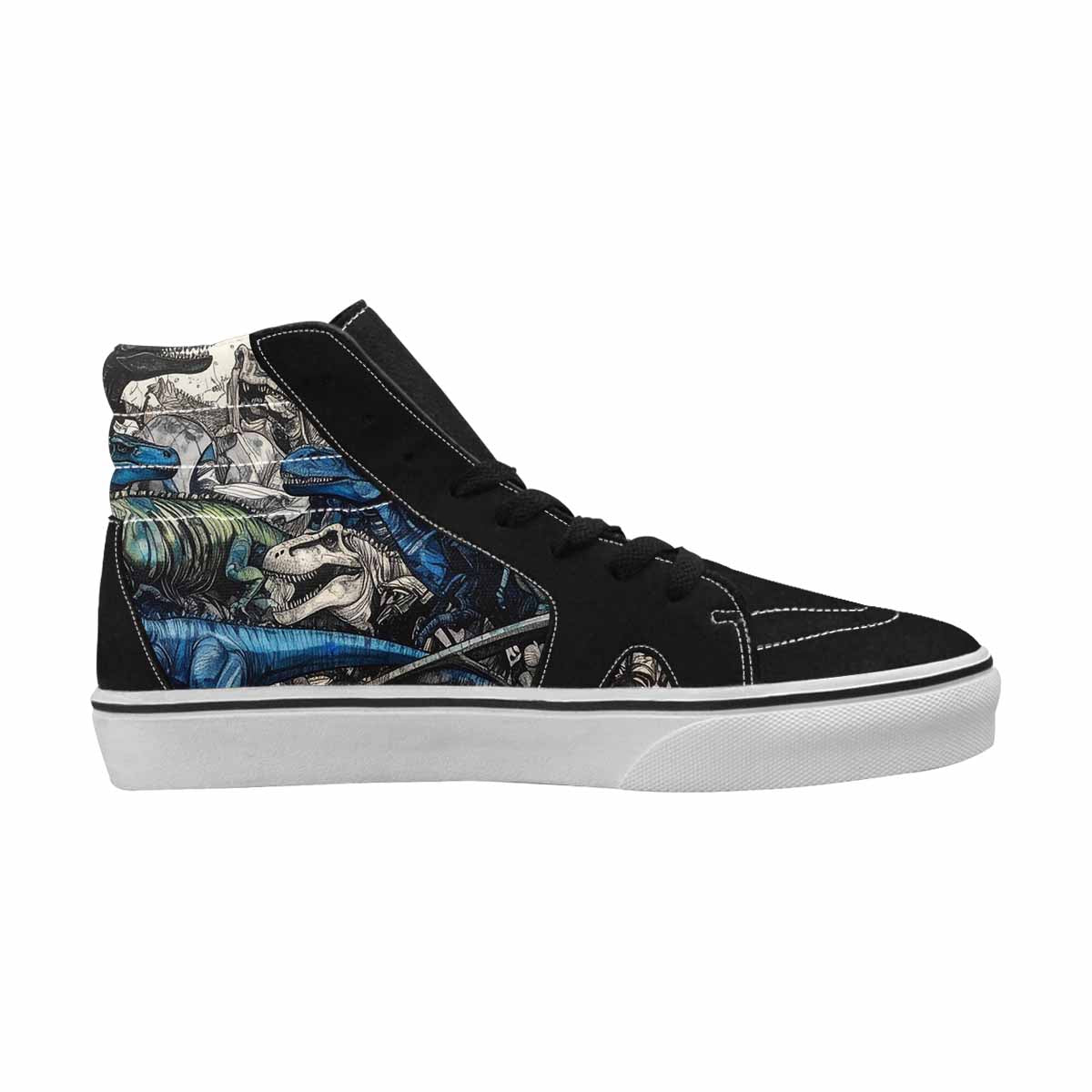 MEN'S Dinosaur Burst High Top Canvas Vivid Custom Sneakers