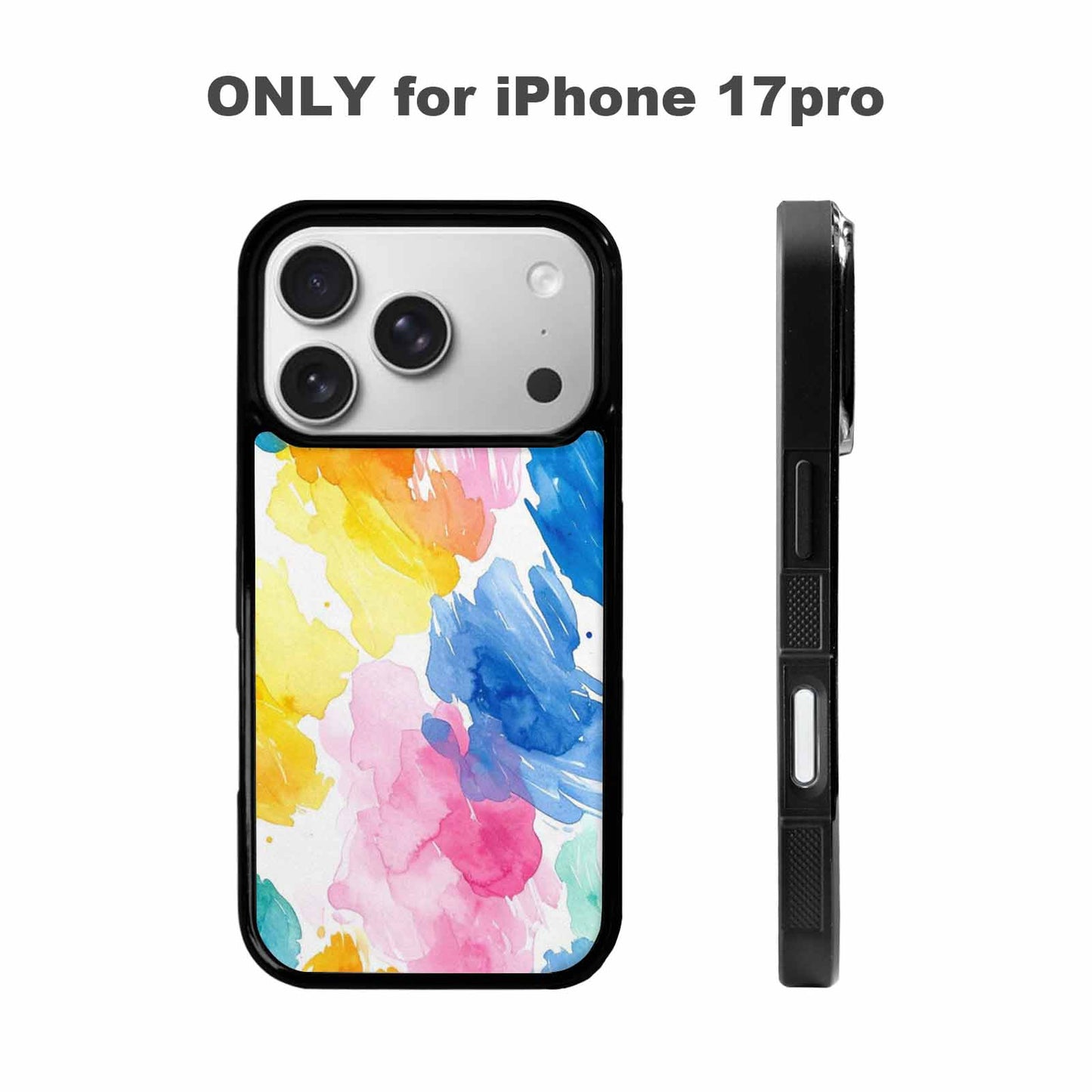 iPhone 17 Pro Case — Trans Strong Watercolor Seamless Pattern Watercolor, Custom Art Phone Cover