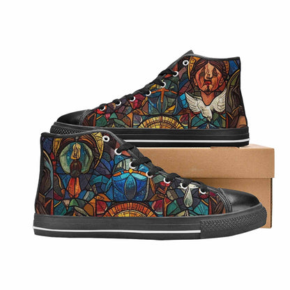 MEN'S Jesus Face Small High Top Canvas Aesthetic Custom Shoes