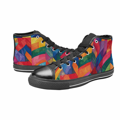 MEN'S Transgender Flag Color High Top Canvas Dreamcore Custom Shoes