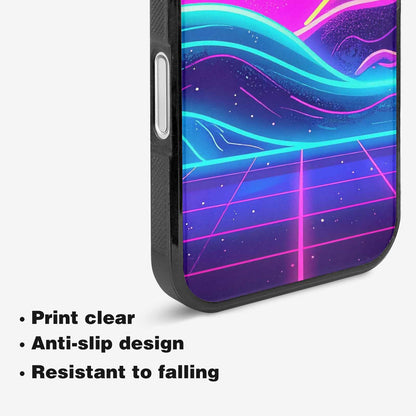 iPhone 16 Plus Case — 1980s Neon Cartoon Art Pattern, Personalized Phone Case