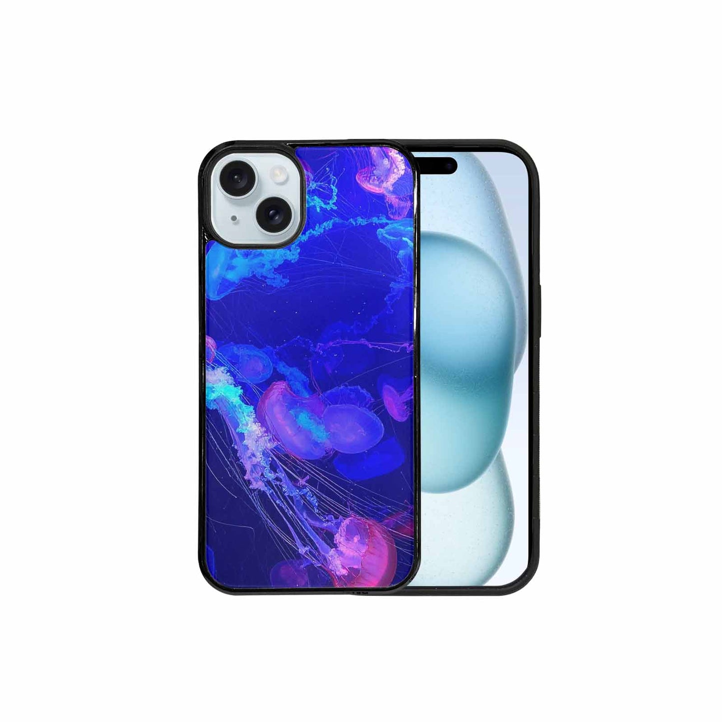 iPhone 15 Plus Case — Jellyfish Glow Jellyfish Glow Pattern Hundreds, Customized Protective Case