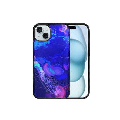 iPhone 15 Plus Case — Jellyfish Glow Jellyfish Glow Pattern Hundreds, Customized Protective Case
