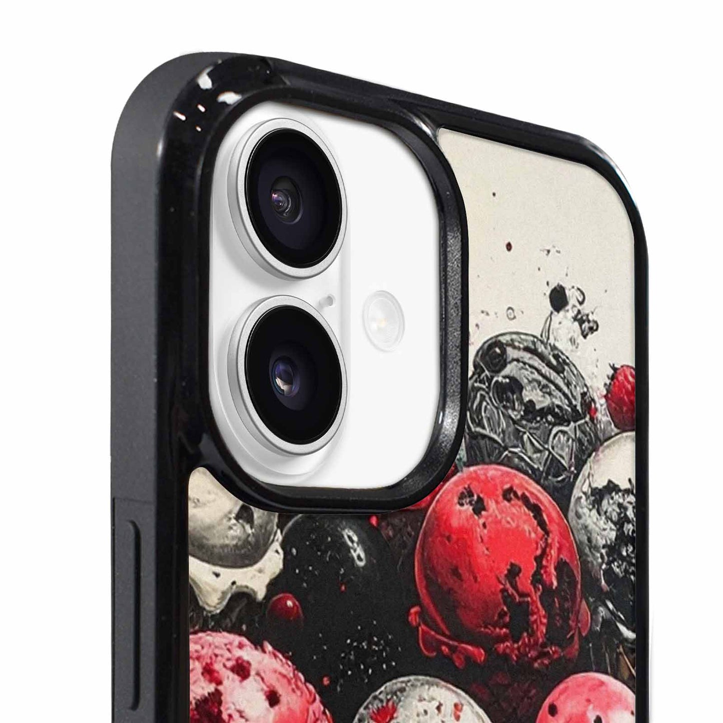 iPhone 17 Case — Black &amp; Red Ink Original Art, Unique Phone Case Design