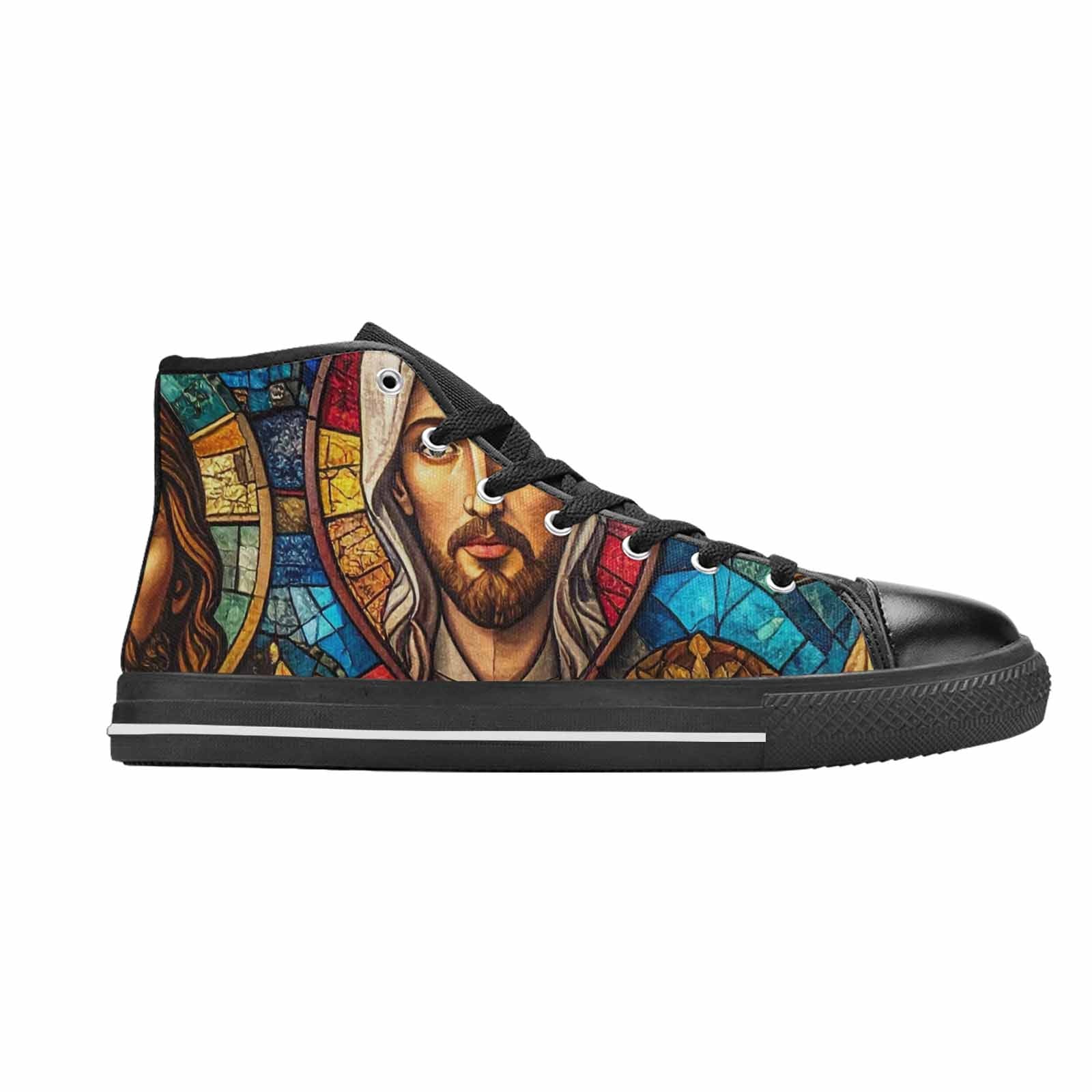 MEN'S Jesus Face Small High Top Canvas Aesthetic Custom Shoes