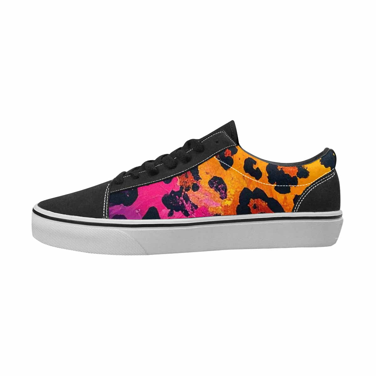 MEN'S Leopard Full Color Canvas Statement Surreal Custom Art Shoes