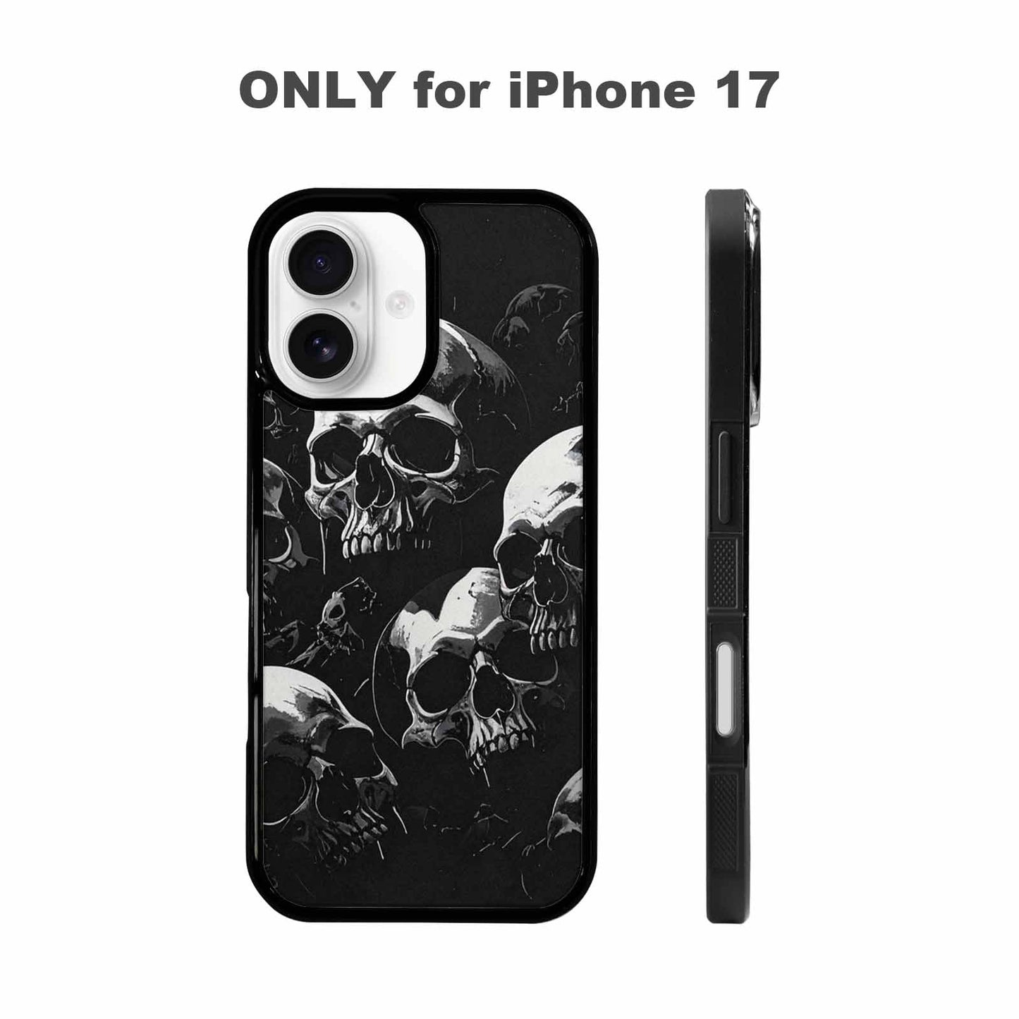 iPhone 17 Case — Skull Dark Art Gothic Print Gothic, Custom Phone Case