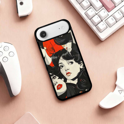 iPhone 17 Air Case — Seamless Repeating Pattern Of Overlapping Retro, Custom Art Phone Cover