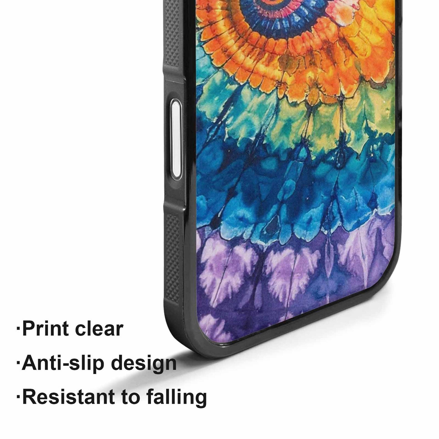 iPhone 17 Case — Black &amp; Blue Ink Tie Dye, Customized Protective Case