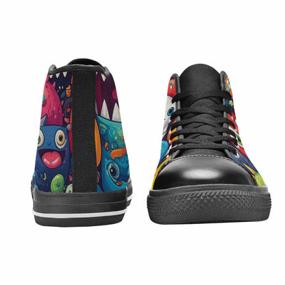 MEN'S Cartoon Monster Character High Top Canvas Dark Academia Custom Shoes