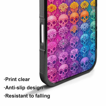 iPhone 17 Case — Ornate Candy Color Skull Gothic Skulls, Personalized Phone Case