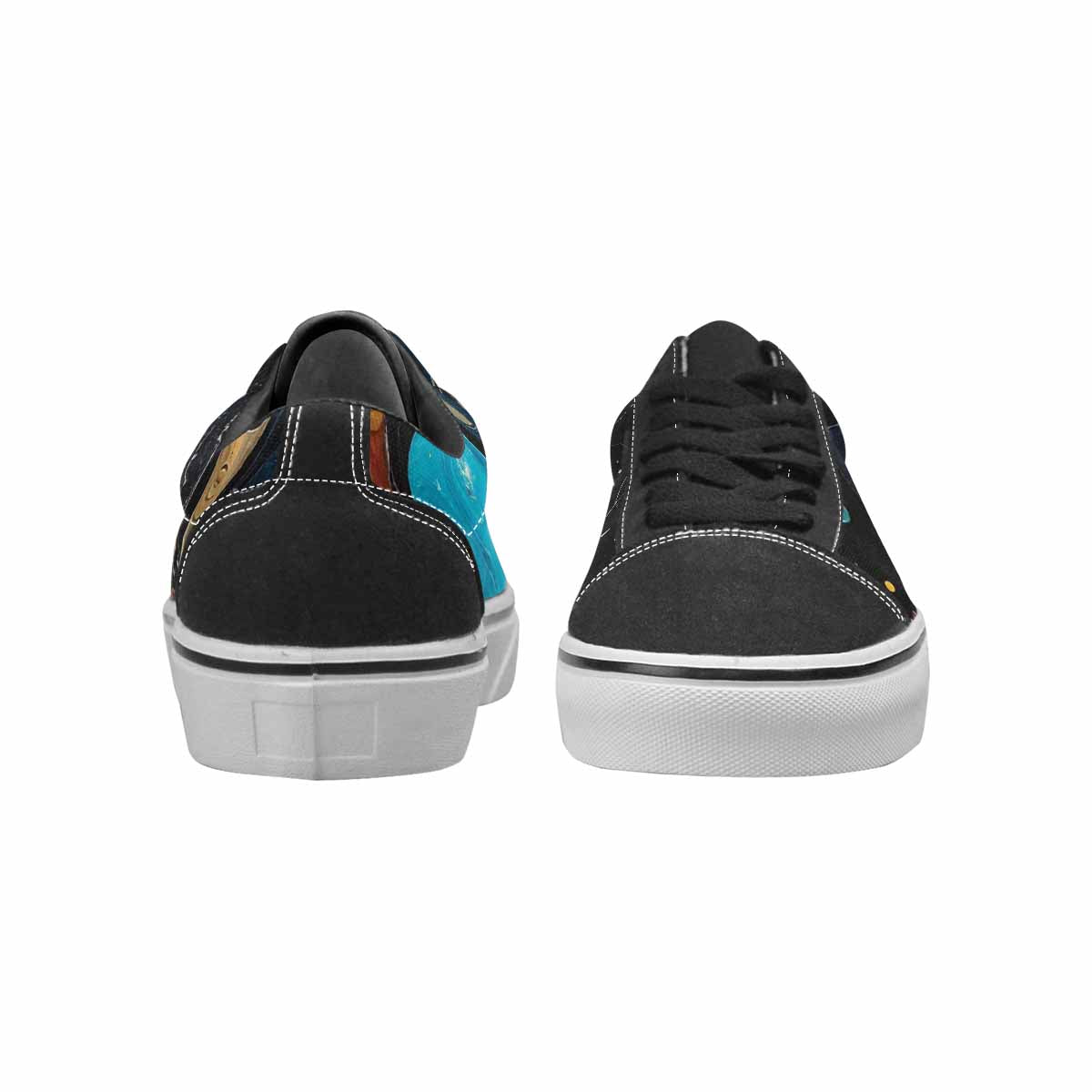 WOMEN'S Aliens  Marble Aliens Lace-Up Canvas Cottagecore Custom Sneakers
