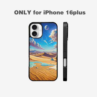iPhone 16 Plus Case — Surrealist Desert Dreamscape Custom, Custom Print Case Cover