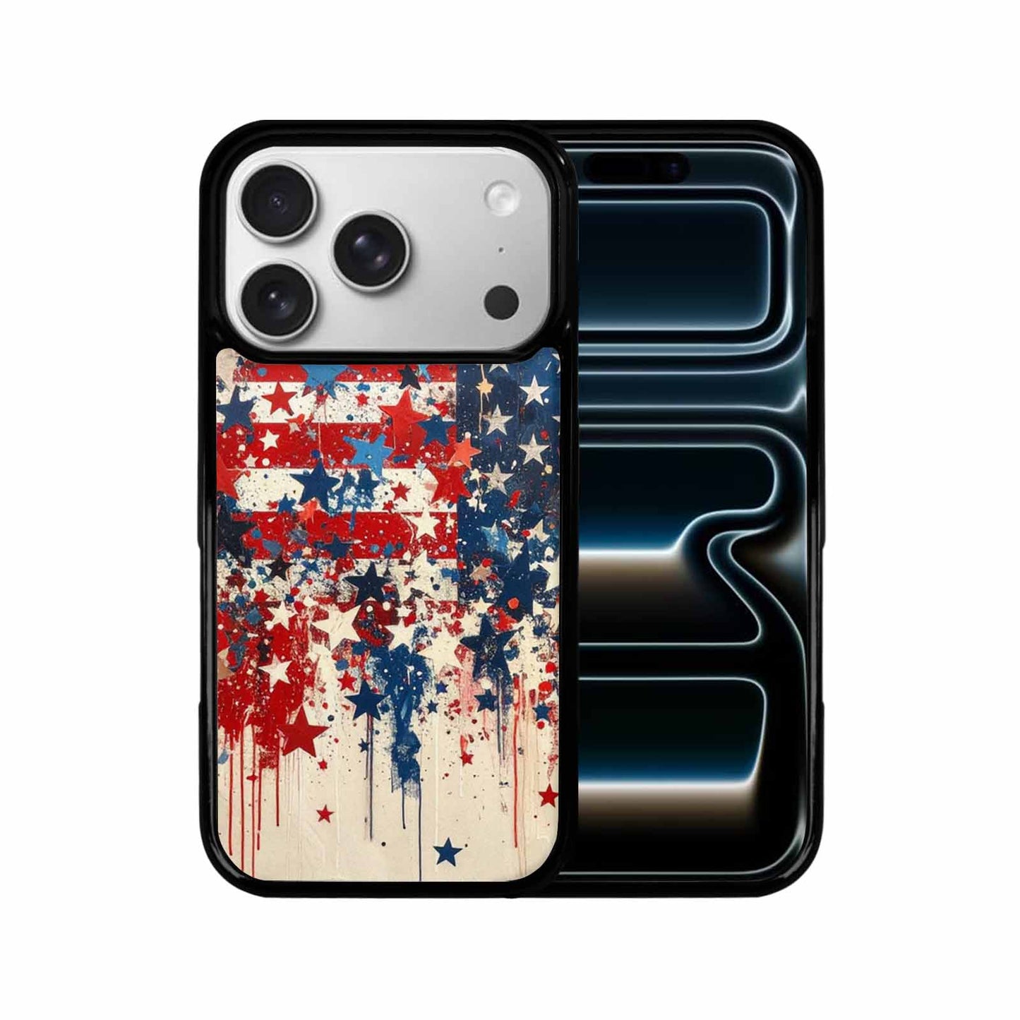 iPhone 17 Pro Case — Patriotic Stars And Stripes American Galaxy, Custom Phone Case