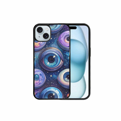 iPhone 15 Plus Case — Cartoon Eyeballs Galaxy Personalized Phone Cover, Custom Made Phone Cover