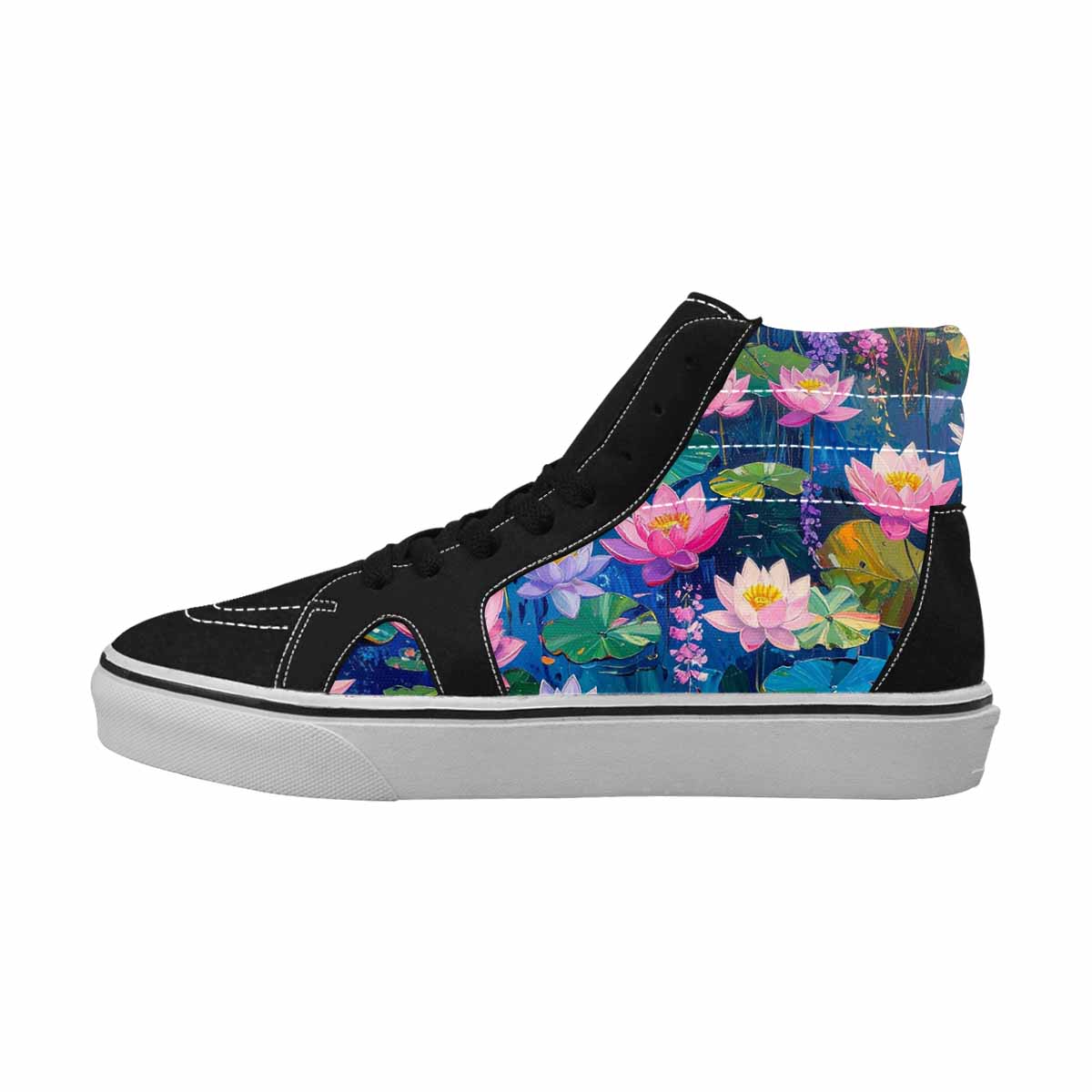 MEN'S Monet Impressionist High Top Canvas Vibrant Chaos Sneakers
