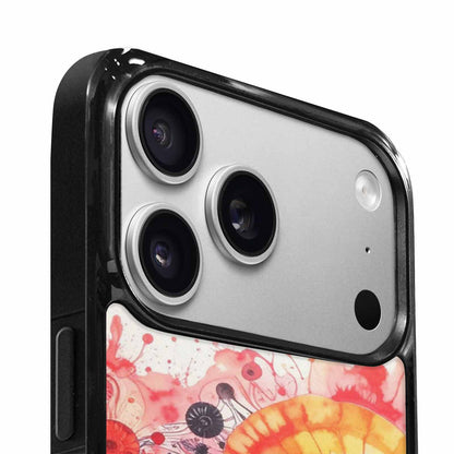 iPhone 17 Pro Case — Tie Dye Swirls Black Red Tie, Custom Art Phone Cover