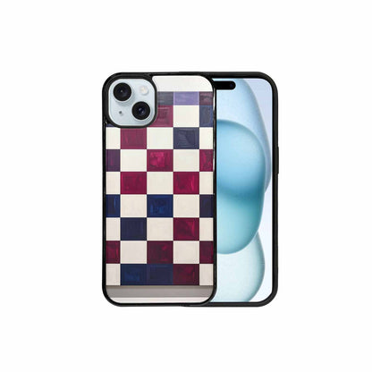 iPhone 15 Plus Case — Checkerboard Print, Unique Phone Case Design