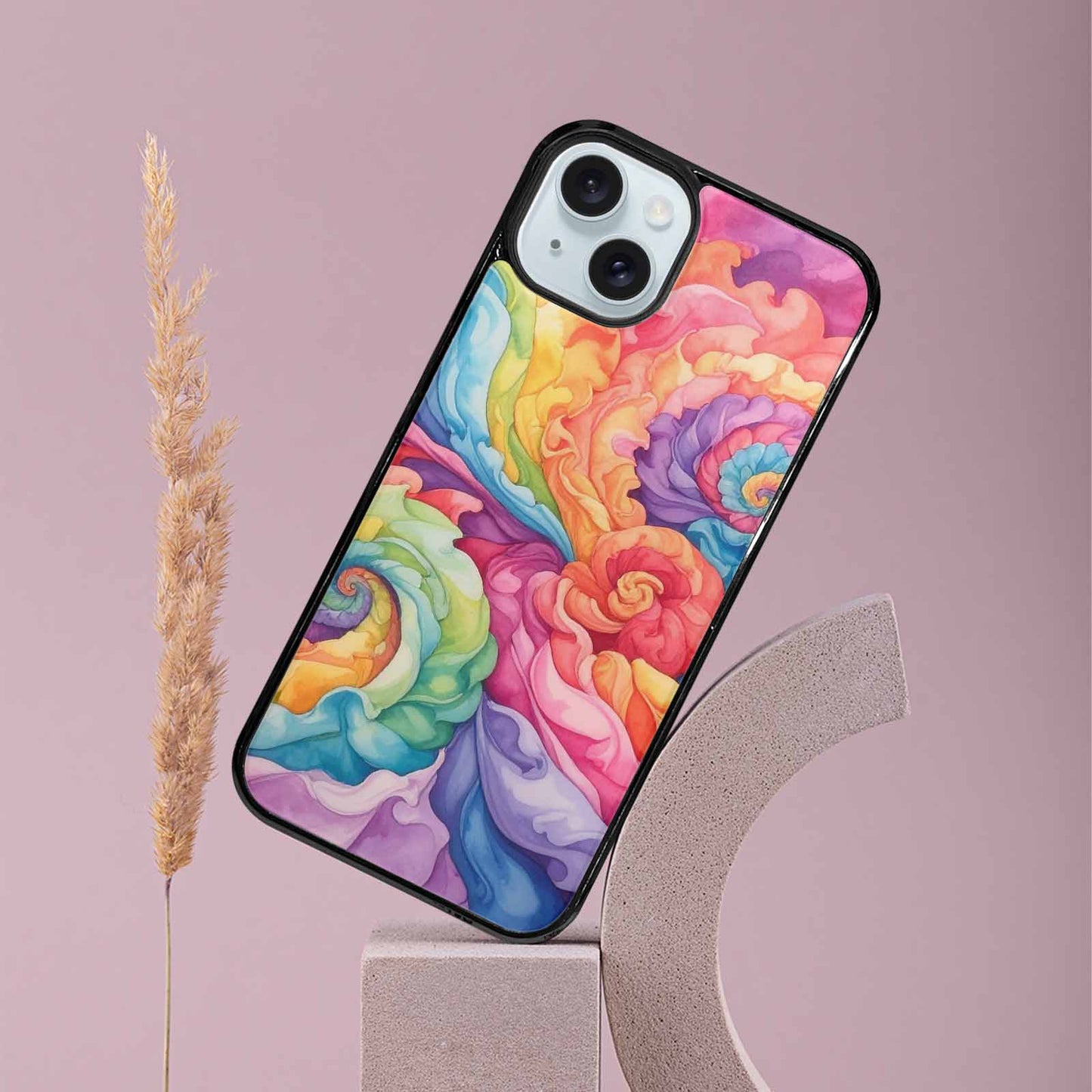 iPhone 15 Plus Case — Tie Dye Swirls Tie Dye Swirls, Custom Printed Phone Case