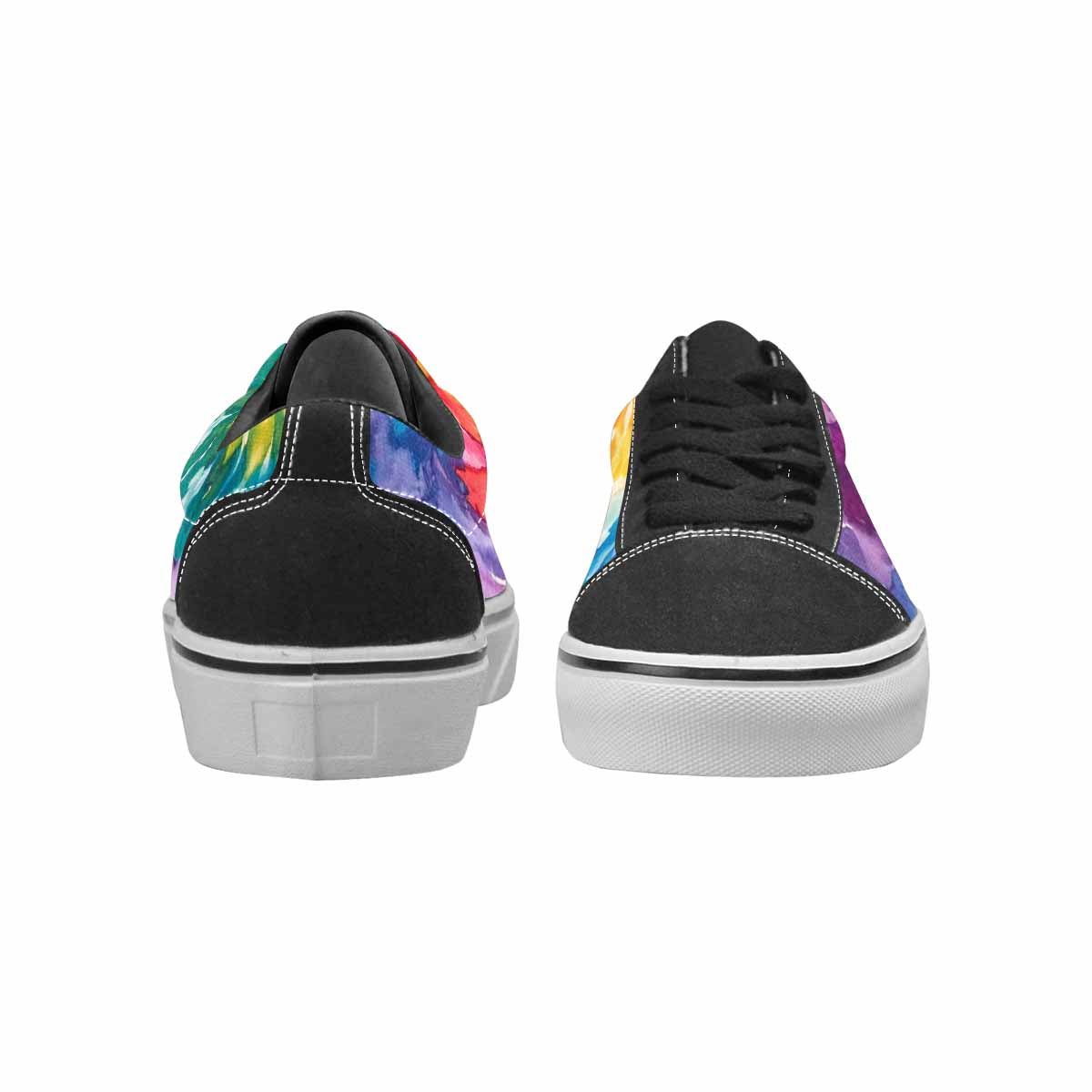 WOMEN'S Tie Dye Swirls Tie Lace-Up Canvas Wallpaper Art Sneakers