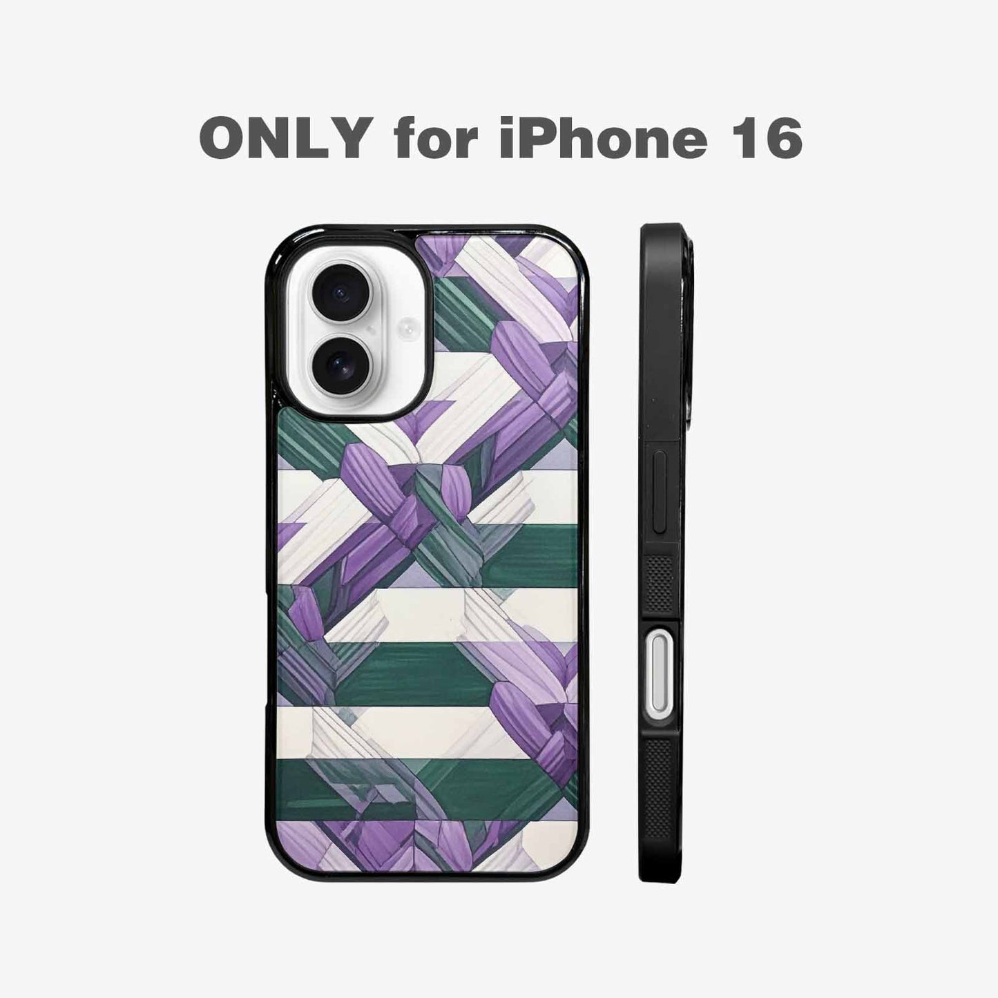 iPhone 16 Case — Genderqueer Flag Color Theme Small Rainbow, Custom Phone Case