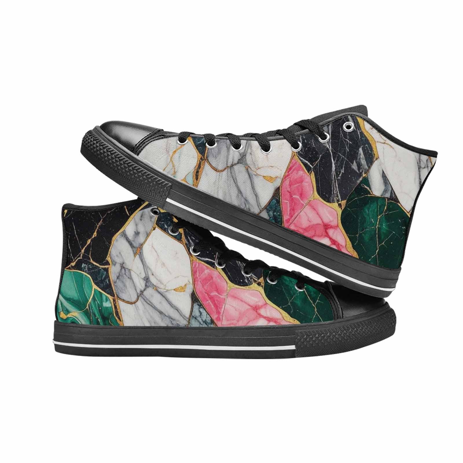 MEN'S Marble Stone Texture High Top Canvas Aesthetic Sneakers