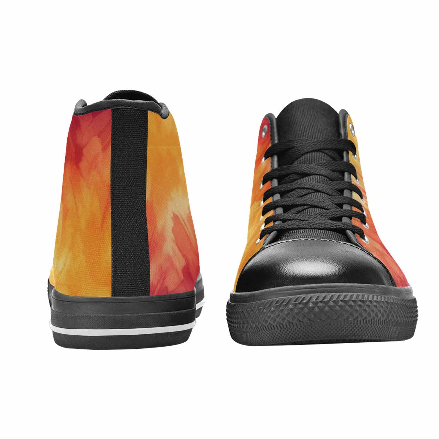 WOMEN'S Ombre Tie Dye Sunset High Top Canvas Y2K Custom Shoes