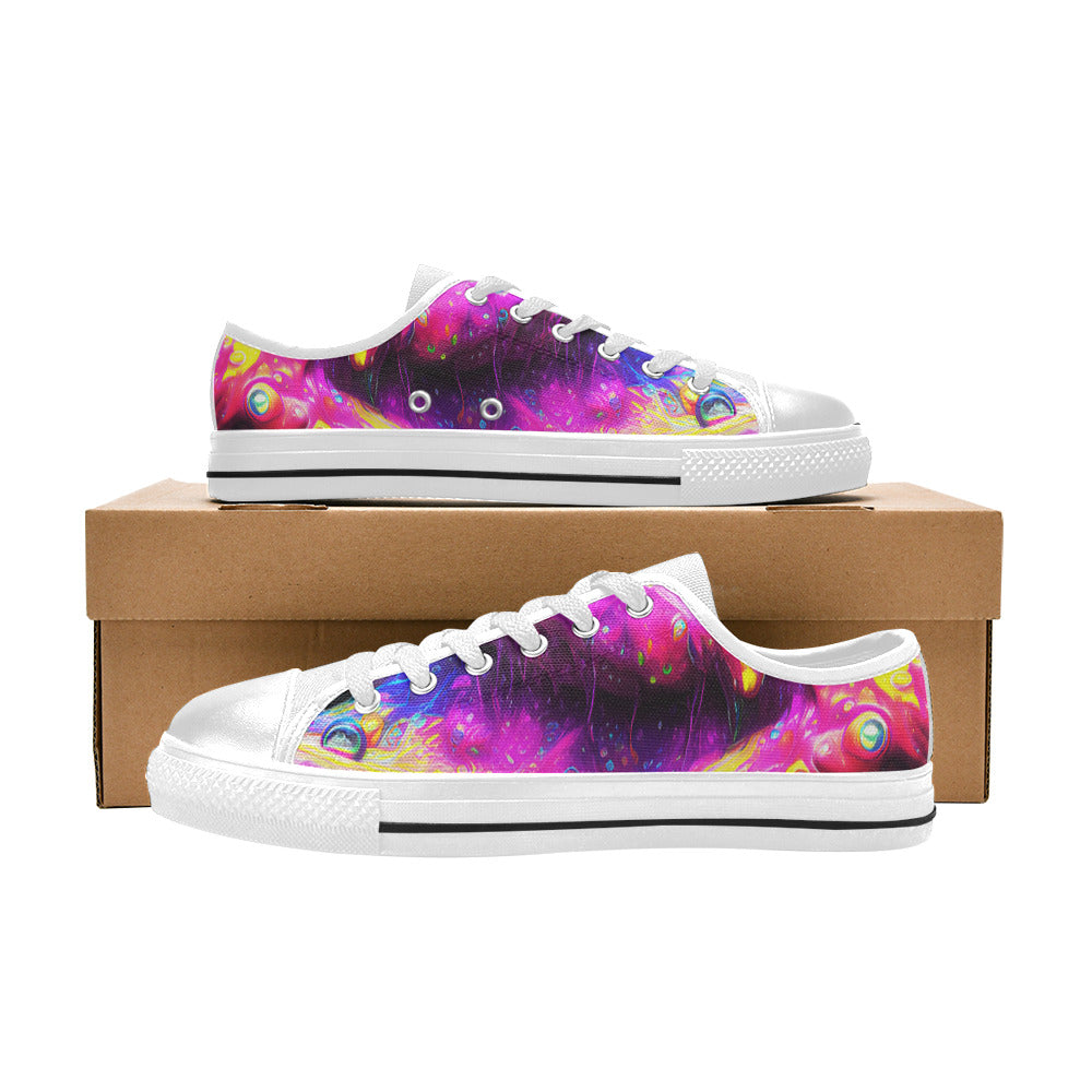 MEN'S Cc Acid Bath Drip Canvas Wallpaper Art Sneakers