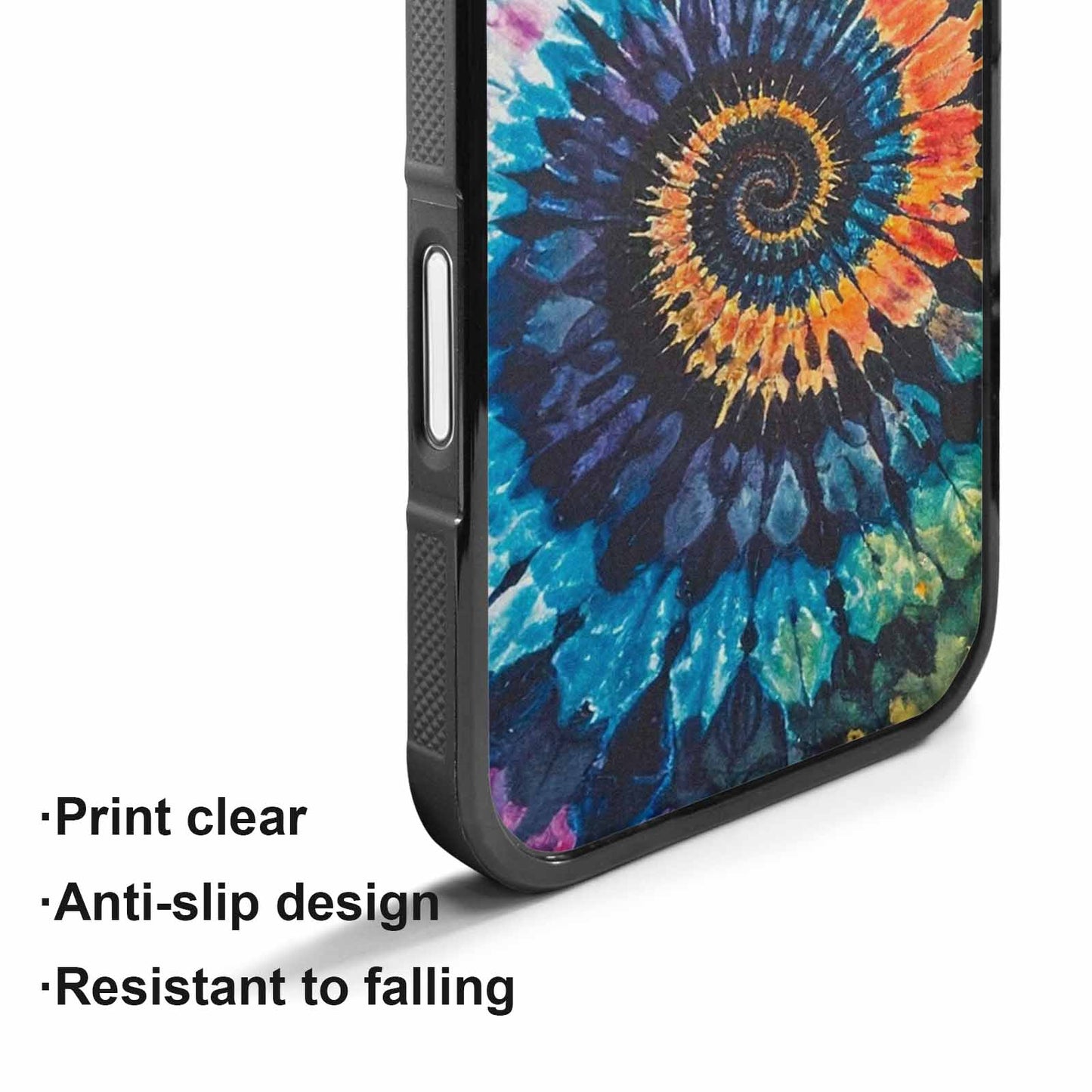 iPhone 17 Case — Black &amp; Blue Ink Tie Dye, Custom Art Phone Cover