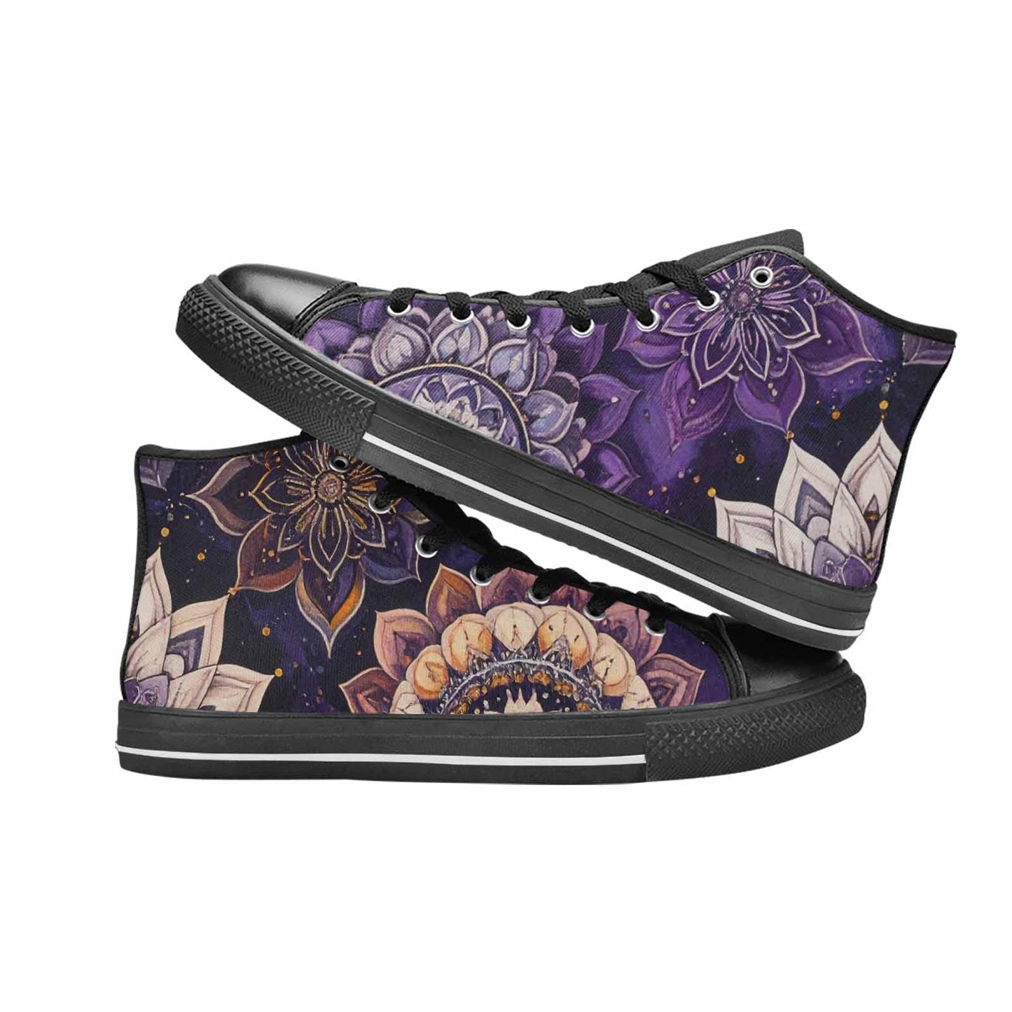 WOMEN'S Mandala High Top Canvas Dark Academia Shoes