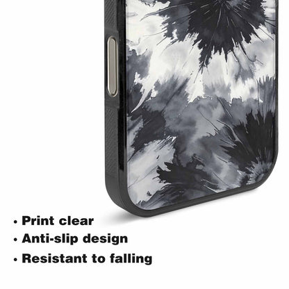 iPhone 16 Pro Max Case — Tie Dye Black And Gray Blended, Unique Phone Case Design