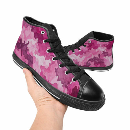 WOMEN'S Military Camouflage Blotch High Top Canvas Surreal Shoes