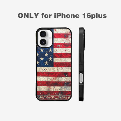 iPhone 16 Plus Case — American Flag Stars And Stripes Motif, Custom Print Case Cover